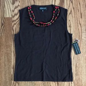 Jones New York Brown Shell Tank Top